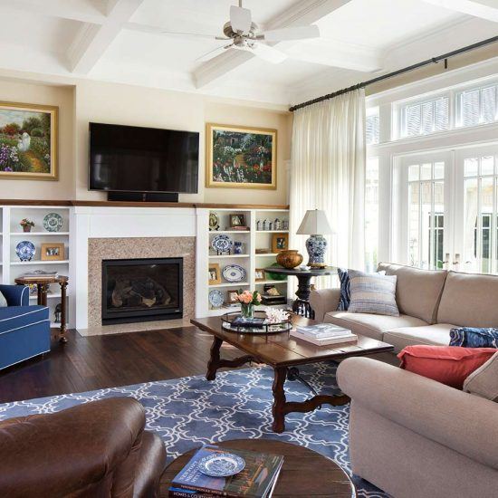 Hampton's Style Living Room Designed by HartmanBaldwin