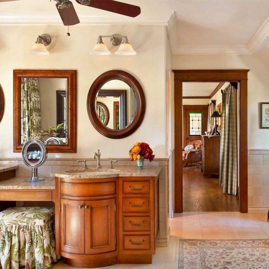 English Gardens Estate Traditional Master Bathroom Marble Topped Sinks by HartmanBaldwin