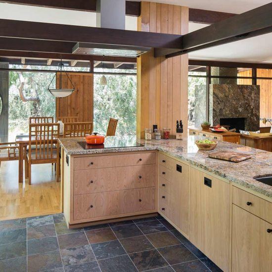 Mid-Century Modern Home with Post and Beam Architecture Kitchen Remodel by HartmanBaldwin