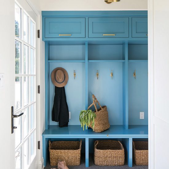 Hillside French Normandy Custom Mudroom Renovation Design Rebuild by HartmanBaldwin